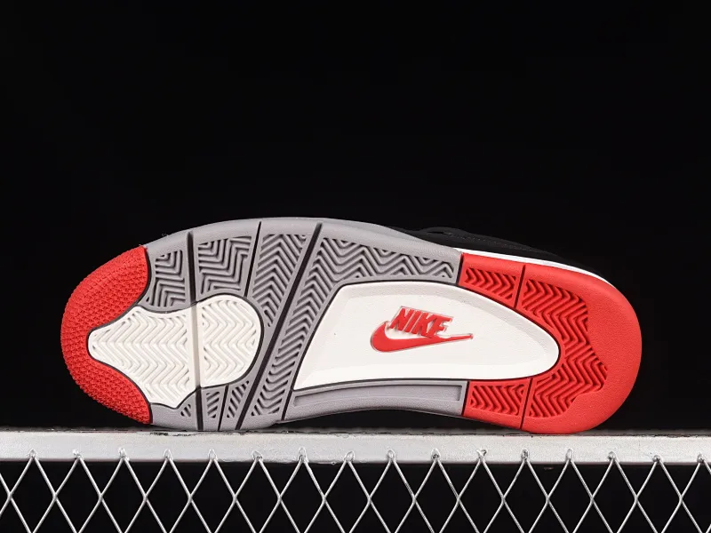 All categories Air Jordan Jordan series basketball shoes Air Jordan 4 LJR version Air Jordan 4 Retro "Bred" AJ4 Jordan 4 first year re-engraved new black and red 308497-060